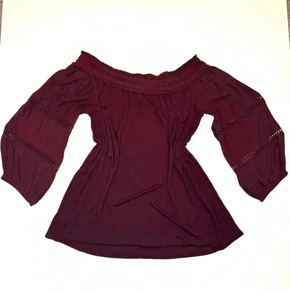 Loft Womens Off Shoulder Long Sleeves Top Size Medium - Picture 1 of 6